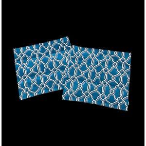 CaliTime 2 Pr. Teal Modern Geometric Throw Pillow Covers 18 X 18